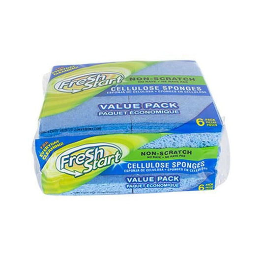 Non Scratch Grime-Removing Cleaning Sponges Dual-Sided 6 Pack