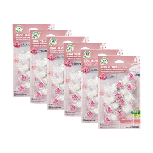 Toilet Bowl Cleaner & Freshener Odour Eliminator Floral 6x4pc