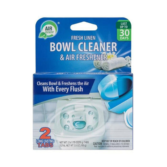 Toilet Bowl Cleaner & Air Freshener Odour Eliminator Linen 2 Pack