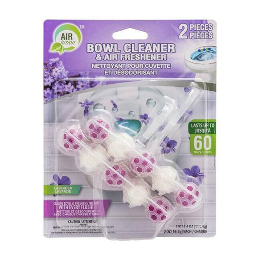Toilet Bowl Cleaner & Air Freshener Odour Eliminator Lavender 2 Pack