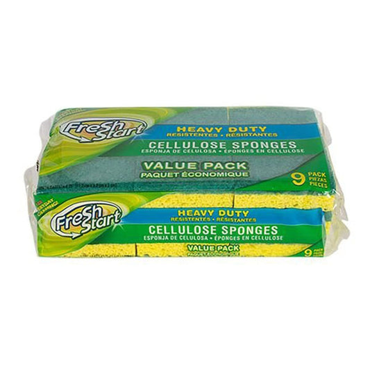 Heavy Duty Cellulose Dishwashing Sponge Scourer 9 Pack