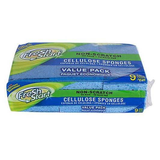 Non Scratch Grime-Removing Cleaning Sponges Dual-Sided 9 Pack