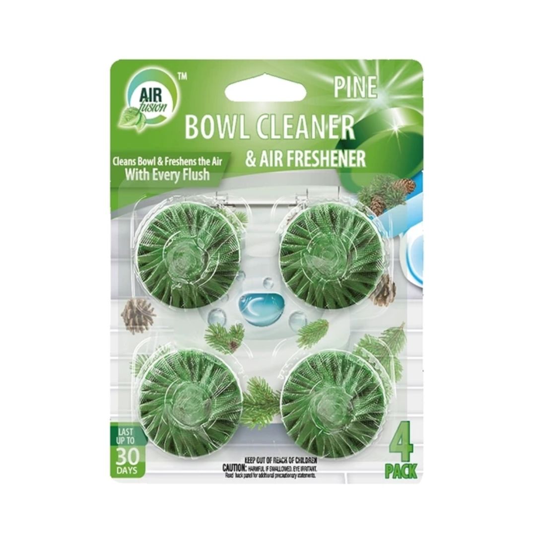 Toilet Bowl Cleaner & Air Freshener Odour Eliminator Pine 4 Pack