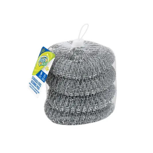 Heavy Duty Stainless Steel Scourers 4 Pack