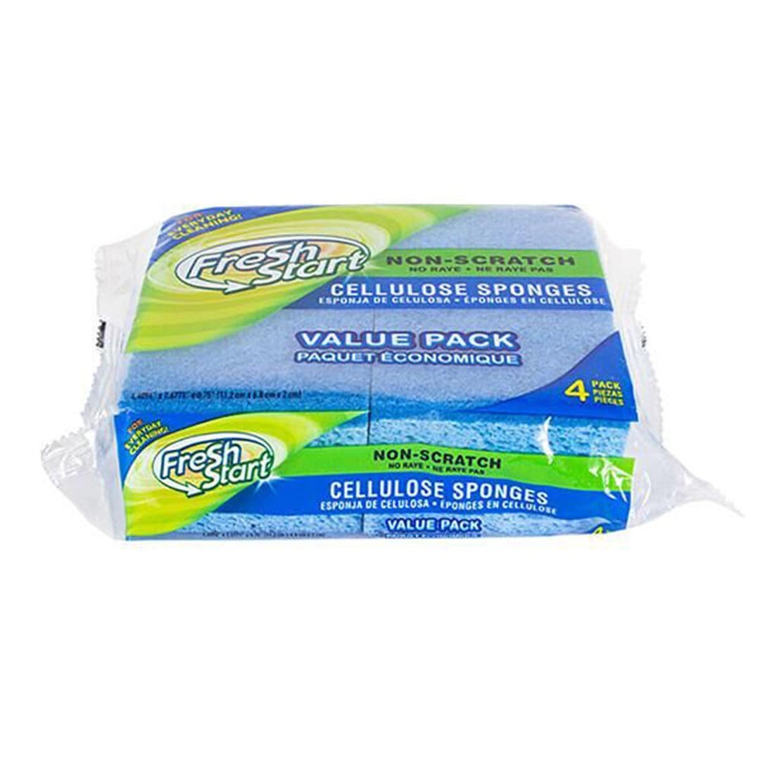 Non Scratch Grime-Removing Cleaning Sponges Dual-Sided 4 Pack