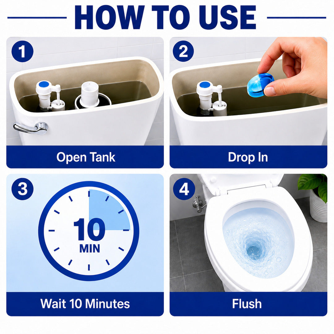Toilet Bowl Cleaner & Air Freshener Odour Eliminator Linen 2 Pack