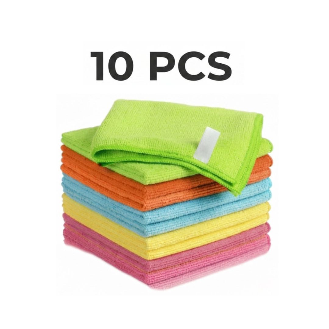 Microfibre Cleaning Cloths Multi-Purpose 10 Pack