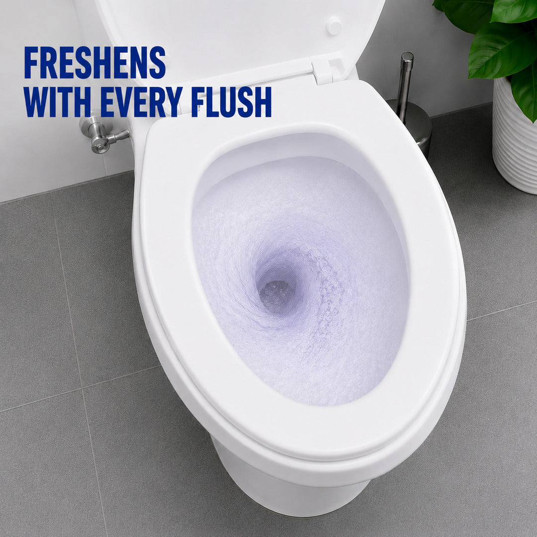 Toilet Bowl Cleaner & Air Freshener Odour Eliminator Lavender 4 Pack
